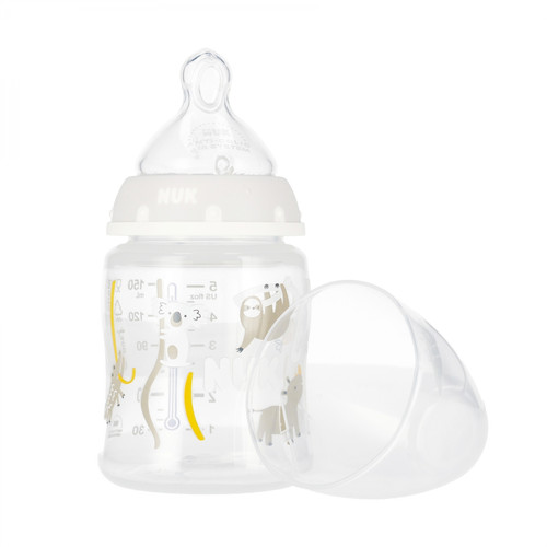 NUK First Choice Plus Baby Bottle with Temperature Control 150ml 0-6m, grey