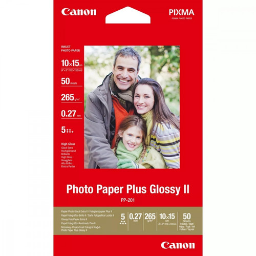 Canon Photo Paper Plus Glossy II PP201 4x6 50 Sheets