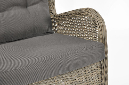 Outdoor Armchair with Footstool SONATA, grey