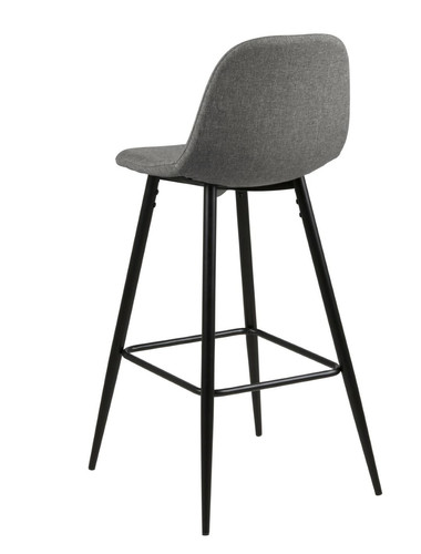 Bar Stool Wilma, light grey/black