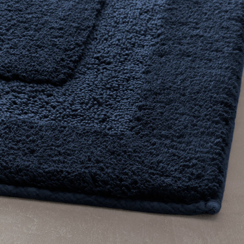 RÖDVATTEN Bath mat, dark blue, 50x80 cm