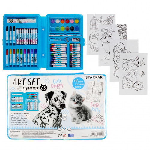 Kids Art Creative Set Case Cuties 68pcs 3+