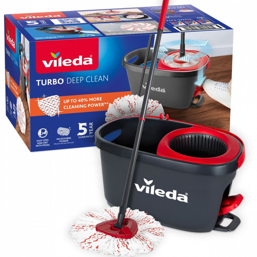 Vileda Turbo 3in1 Mictrofibre Spin Mop & Bucket Set