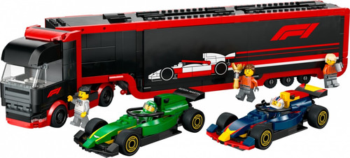 LEGO City F1 Truck with RB20 & AMR 24 F1 Cars 8+