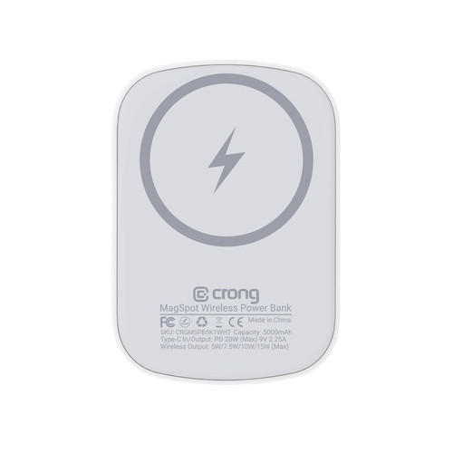 CRONG Power Bank Powerbank with MagSafe 5000mAh, USB-C 20W PD