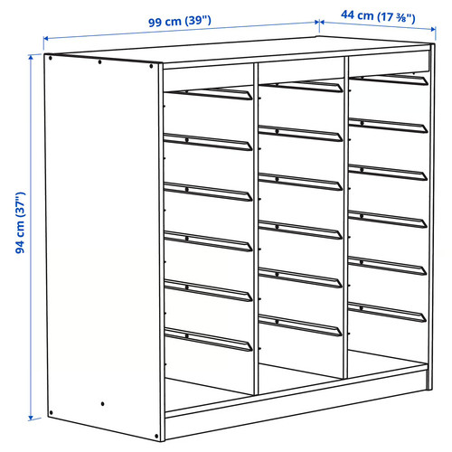 TROFAST Frame, white/room divider, 99x44x94 cm