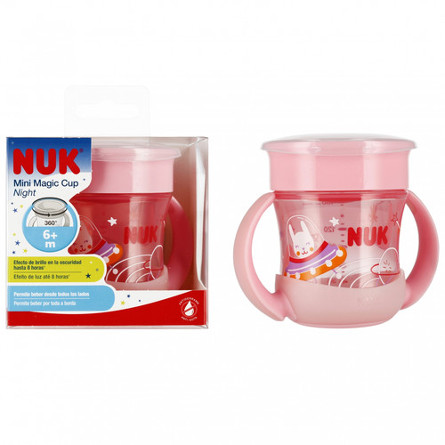 NUK Mini Magic Cup Night 160ml 6m+, pink