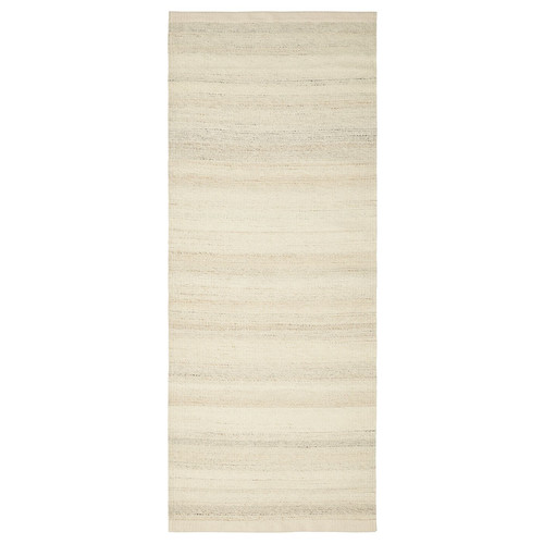 TIDTABELL Rug, flatwoven, beige, 80x200 cm