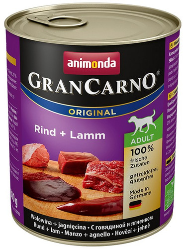 Animonda GranCarno Adult Beef & Lamb Wet Dog Food 800g