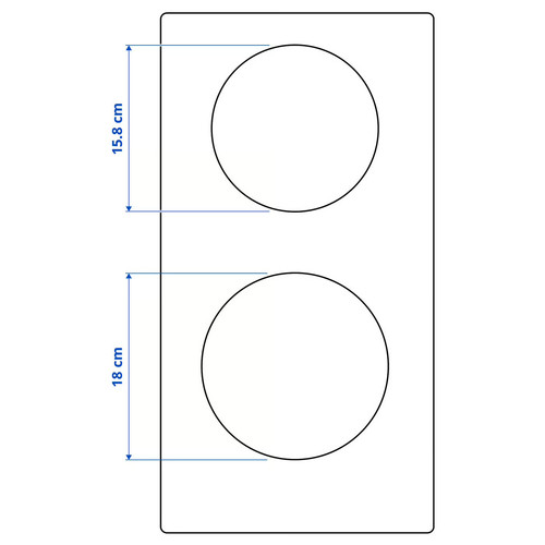TILLREDA Portable induction hob, 2 zones white