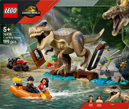 LEGO Jurassic World T. rex River Escape 5+