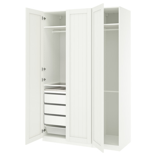 PAX / GULLABERG Wardrobe combination, white/white, 150x60x236 cm