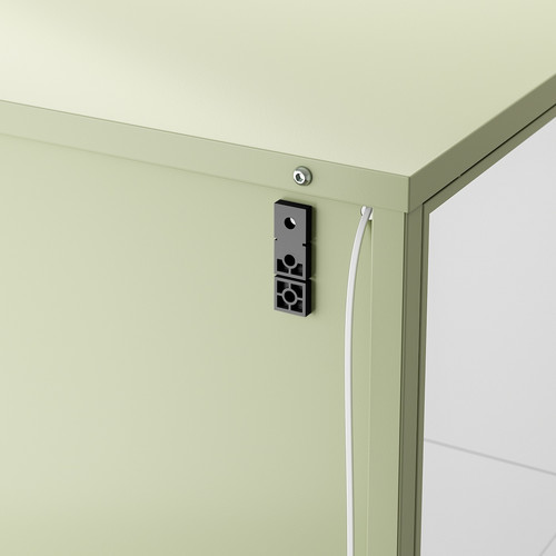 RUDSTA Display cabinet, light green, 42x37x155 cm