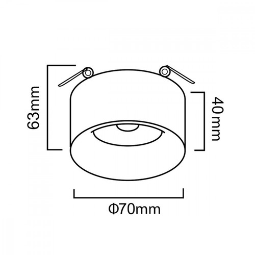 MacLean Spot Ceiling Luminaire MCE457WW, white