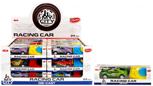 Die-Cast Racing Car with Launcher, 1pc, assorted models, 3+