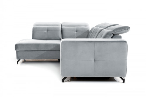 Corner Sofa-Bed Left Belavio L Grey Monolith 84