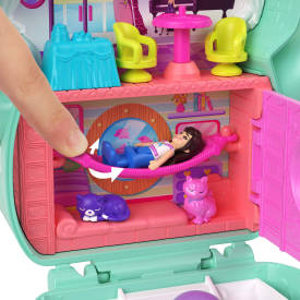 Polly Pocket Set Sail Kitty Compact Playset With 1 Micro Doll JCR37 4+