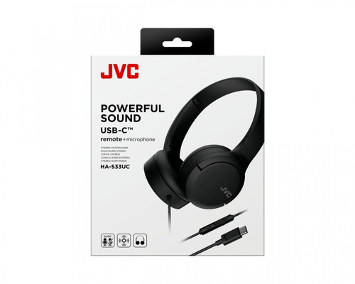 JVC Headphones HA-S33UC, black
