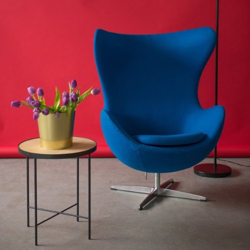 Armchair Egg Premium, cashmere, black