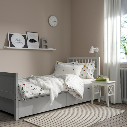 SMYGA Bed storage box, light grey, 99x91x29 cm, 2 pack