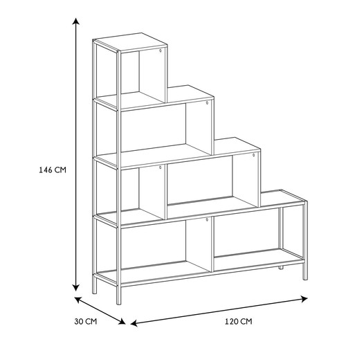 Shelving Unit Edison, natural/black