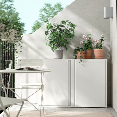 SUNDSÖ Cabinet, off-white outdoor/indoor, 60x35x86 cm