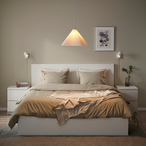 ZEBRASÄV Pendant lamp, white/plastic, 46 cm
