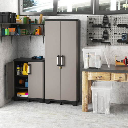 Outdoor/Workshop High Cabinet Pro High, black-grey