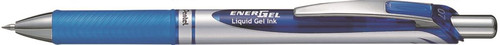 Pentel EnerGel Xm Retractable Rollerball 0.7mm BL77, blue, 12pcs