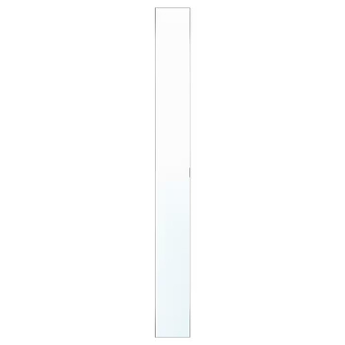 ÅHEIM Door with hinges, mirror glass, 25x229 cm