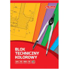 Herlitz Technical Sketch Book A4 10 Colour Sheets 10-pack