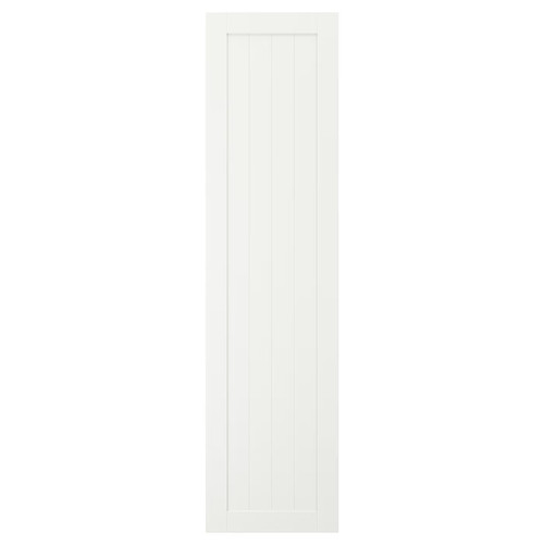 GULLABERG Door with hinges, white, 50x195 cm