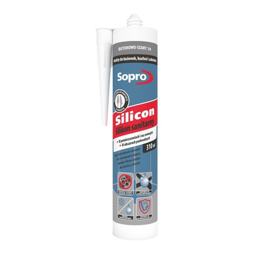 Sopro Sanitary Silicone 310ml concrete grey 14