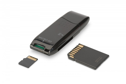 Digitus Card Reader 2-ports USB 2.0 SD/MicroSD compact black
