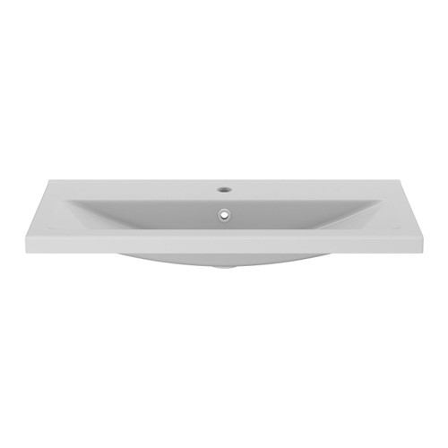 GoodHome Wash-basin Nira slim 16 x 38 x 82.8 cm, white