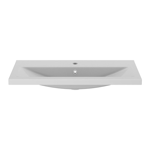 GoodHome Wash-basin Nira slim 16 x 38 x 82.8 cm, white