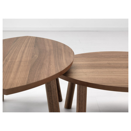 STOCKHOLM Nesting tables, set of 2, walnut veneer, 72x47 cm
