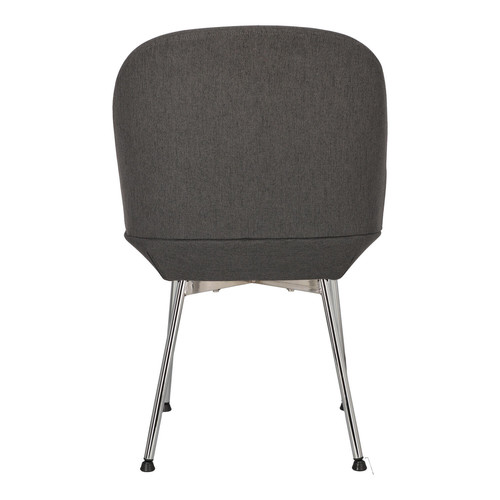 Upholstered Chair Cloe, dark grey/chrome