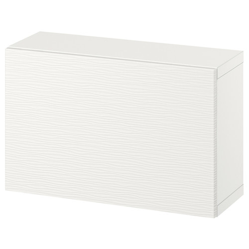 BESTÅ Wall-mounted cabinet combination, white/Laxviken white, 60x22x38 cm