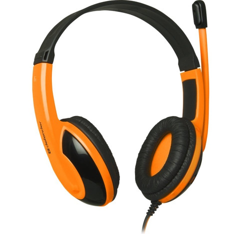 Defender Gaming Headset Warhead G-120, black + orange, cable 2 m