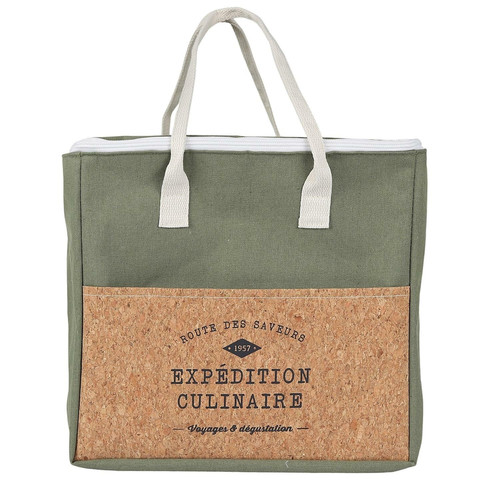 Lunch Bag Refreshing Cork 8l, green