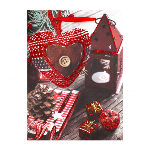 Christmas Gift Bag 18x23cm 12pcs, assorted patterns
