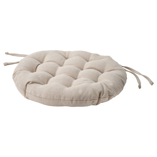 VIPPÄRT Chair pad, beige, 38 cm