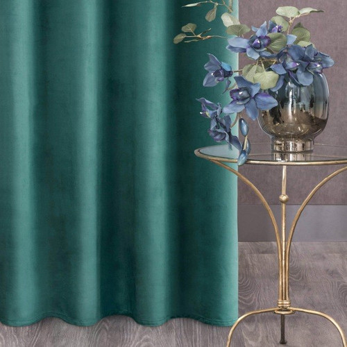 Curtain Rosa 135 x 300 cm, dark turquoise