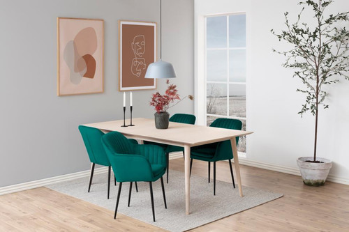 Upholstered Chair Emilia Velvet, bottle green/black