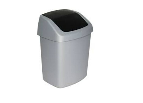 Curver Waste Bin 15l, dark grey/silver