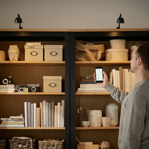TVÄRDRAG Cabinet lighting, black