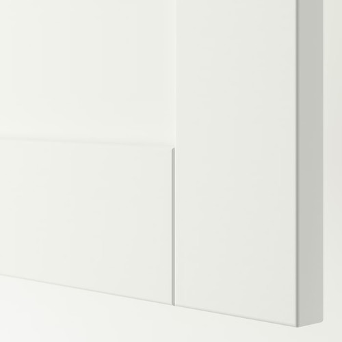 SANNIDAL Door with hinges, white, 60x180 cm
