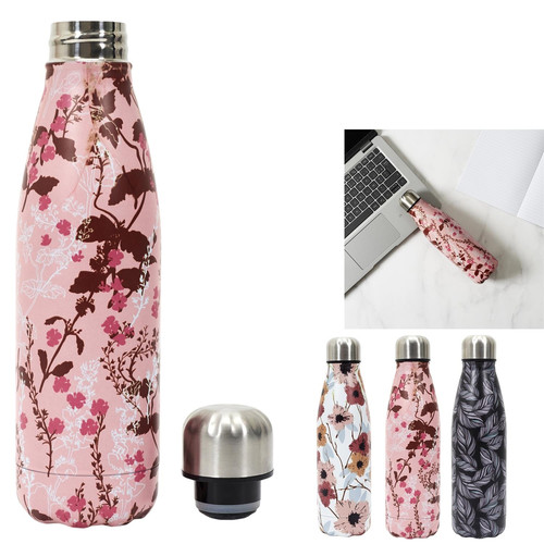 Thermal Bottle Flower 500ml, black