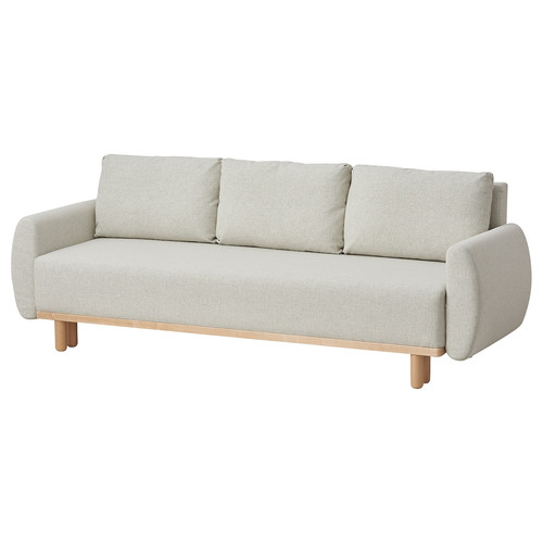 GRUNNARP 3-seat sofa-bed, Gunnared beige